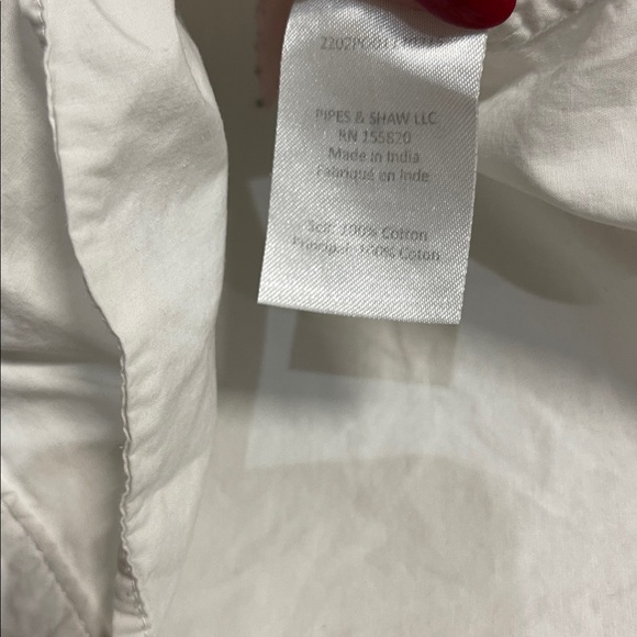 VERONICA BEARD WOMENS LILAH WHITE BUTTON DOWN EYELET BLOUSE SHIRT 2 - Picture 5 of 7